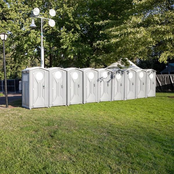 the number of special event portable restrooms needed depends on the size and type of event, but our crew can help determine the appropriate number based on attendance and period